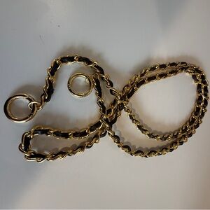 Gold and Black Chain handbag  Strap